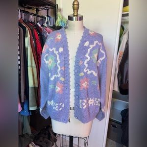 90s IVY knitted cardigan